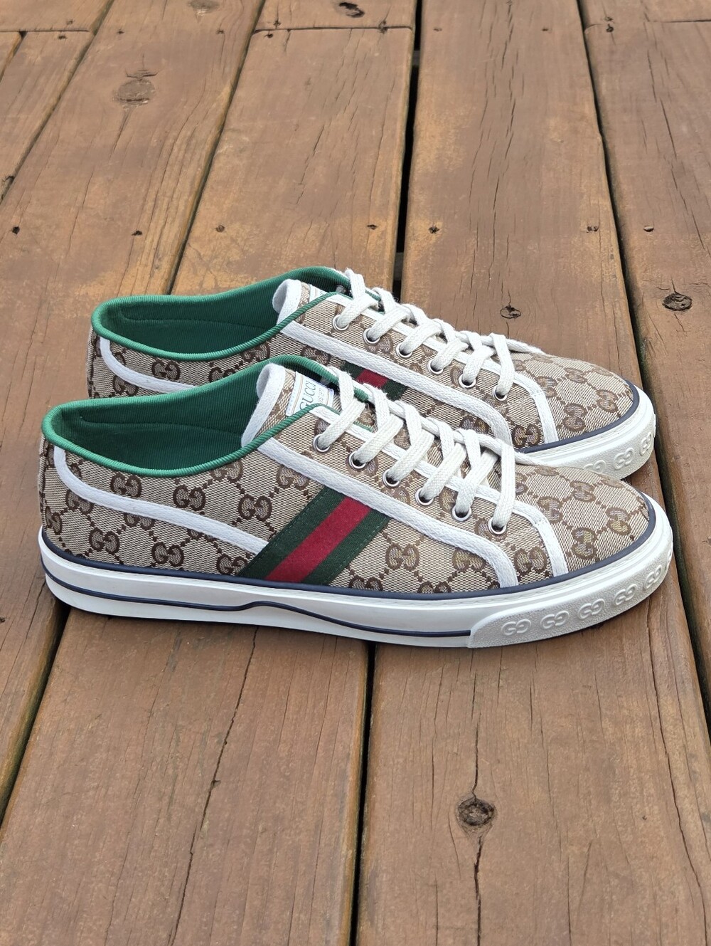 GUCCI 1977 Canvas Sneaker (Men's Size 8/Fits Like a US Size 9) - Worn Once - Picture 4 of 16